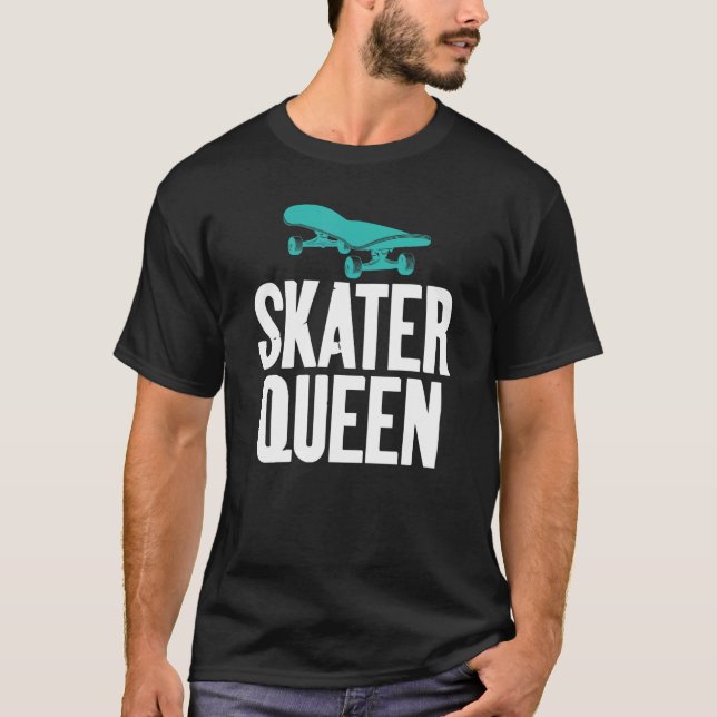 Camiseta Skater Queen   Graphic Print for Skating Women (Frente)