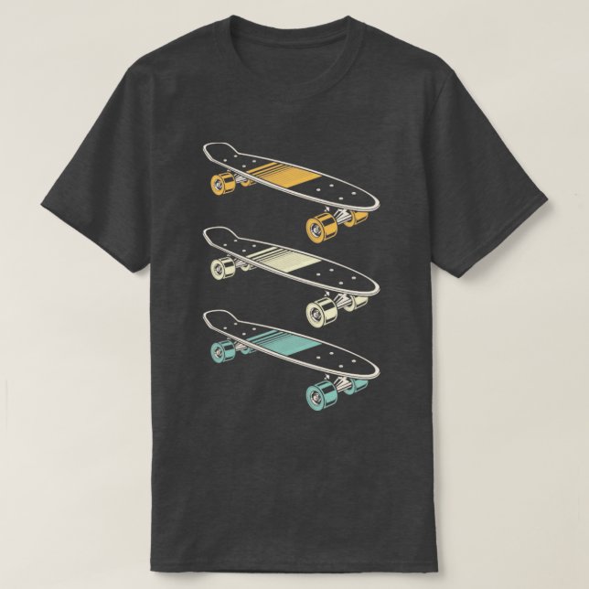 Camiseta Skater Retro Skateboard Style Skate Hobby Skateboa (Frente do Design)