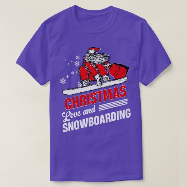 Camiseta Skater Skateboard Christmas Love Snowboard 1 (Frente do Design)