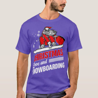 Camiseta Skater Skateboard Christmas Love Snowboard 1