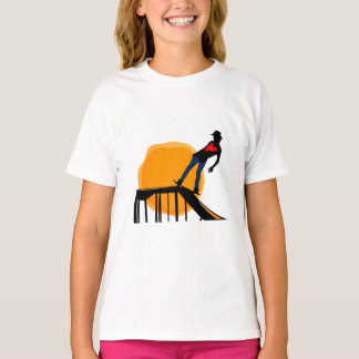 Camiseta Skater, Skateboard, Sunset