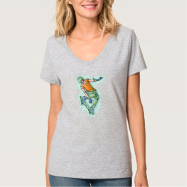 Camiseta Skater Voador Colorido, Ilustração Engraçada