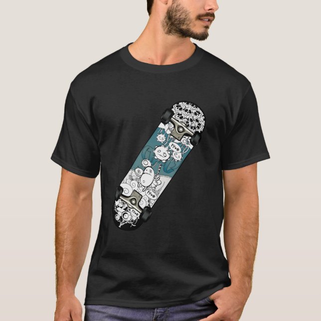 Camiseta Skaters Having Fun Pro Skateboarding For N (Frente)
