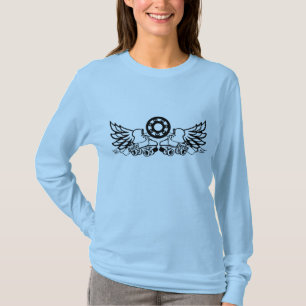 Camiseta Skates de Derby do rolo com asas
