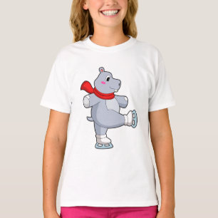 Camiseta Skates de gelo com gelo de Hippo