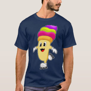 Camiseta skates de gelo com gelo sorvete