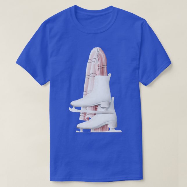 Camiseta Skates de gelo em aquarelas com arte bonita de cac (Frente do Design)