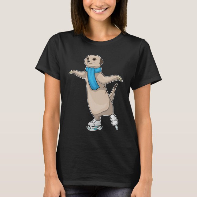 Camiseta Skates de gelo Meerkat (Frente)