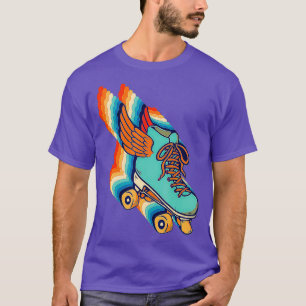 Camiseta skates do cilindro 70S Imagem retrorativa do disco