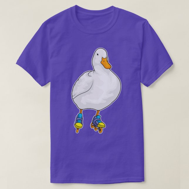Camiseta Skates do cilindro de navegação em linha Duck (Frente do Design)