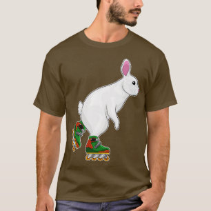 Camiseta Skates do cilindro de patinação em linha do coelho