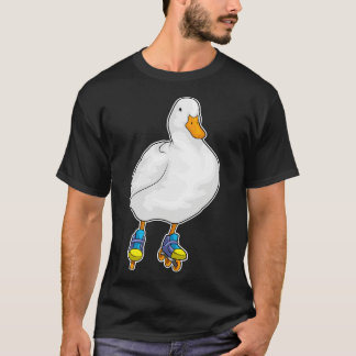 Camiseta Skates do cilindro de patinação em linha Duck 1