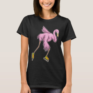 Camiseta Skates do cilindro de patinação em linha Flamingo