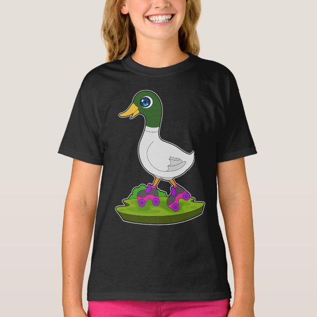 Camiseta Skates do cilindro de skate em linha Duck (Frente)