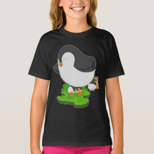 Camiseta Skates do cilindro de skate em linha pinguin