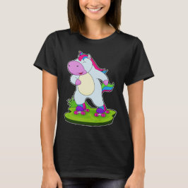 Camiseta Skates do cilindro de skate em linha Unicorn