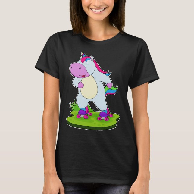 Camiseta Skates do cilindro de skate em linha Unicorn (Frente)