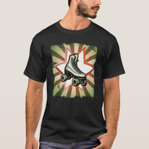 Camiseta Skates do cilindro Lâminas do cilindro Estilo retr