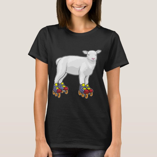 Camiseta Skates dos cilindros de patinagem em linha (Frente)