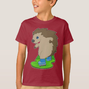 Camiseta Skates em linha de patinagem em linha Hedgehog