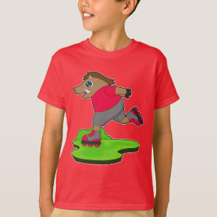 Camiseta Skates em linha de skate em barcos esportivos