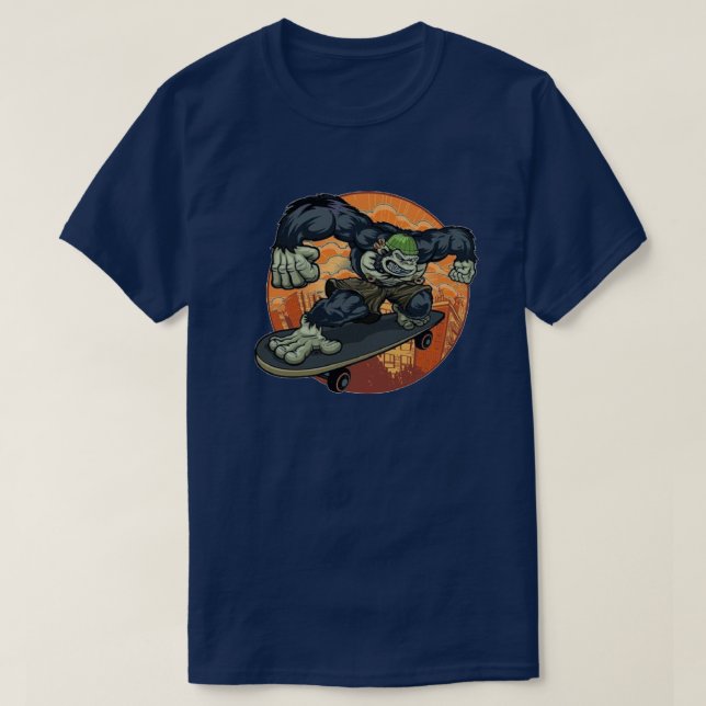 Camiseta Skating Gorilla T-Shirt (Frente do Design)