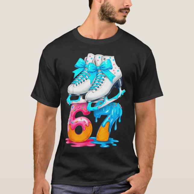 Camiseta Skating Ice Cream Drip Number 67 Player 67th Birth (Frente)