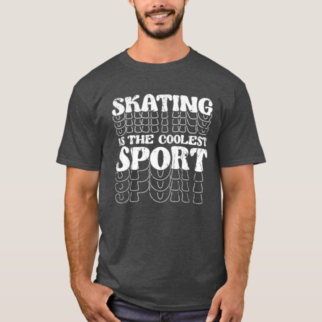 Camiseta Skating is the Coolest Sport Ice Skating retro (Frente)