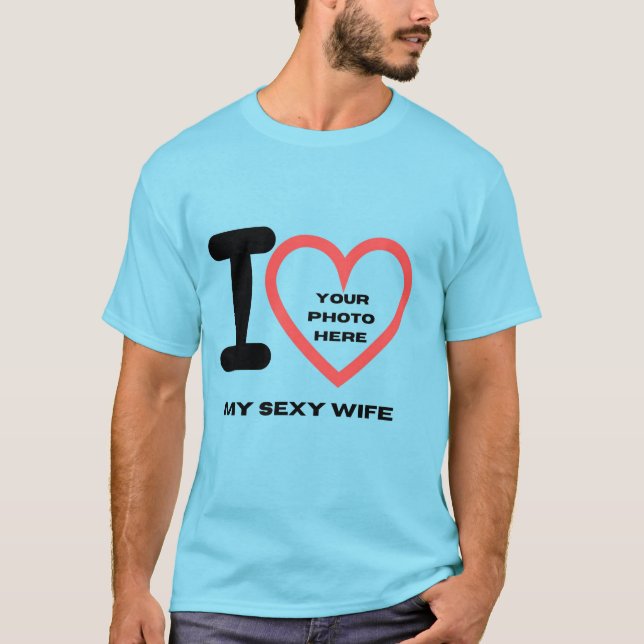 Camiseta SKAYMARTS | Eu Amo Minha Esposa Sexy Foto De Camis (Frente)