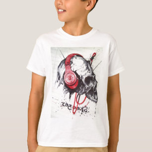 Camiseta Skeezer Tenha um belo dia e um melhor crânio notur