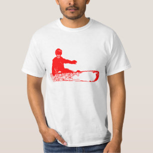 Camiseta skeleboarder. vermelho