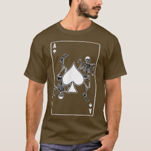 Camiseta Skeleton Ace Of Spade Playing Card Fumar Halloween