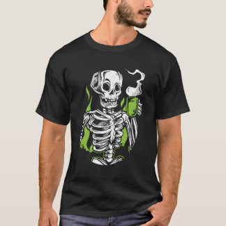Camiseta Skeleton Alienígena do crânio Café Novidade engraç