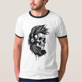 Camiseta Skeleton and skull.skelett und totenkopf t-shirt 