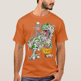 Camiseta Skeleton Andando Dinossauro Reummy Scary Hallowee