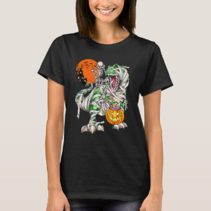 Camiseta Skeleton Andando Dinossauro Rex Assustador Lua de