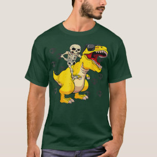Camiseta Skeleton Ando Dinossauro Preguiçoso Cos de Hallowe