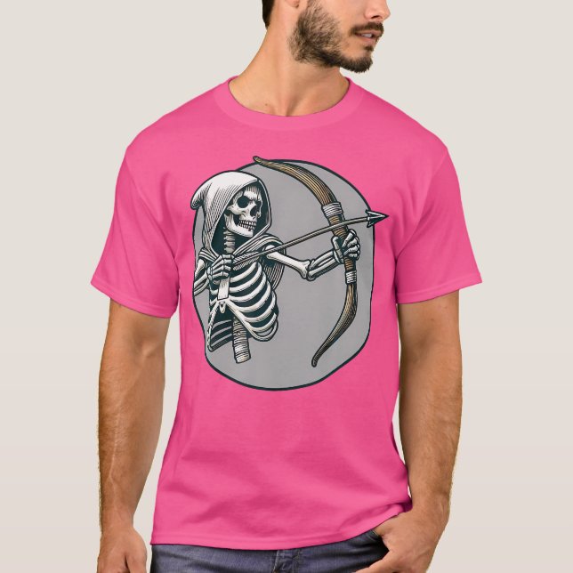 Camiseta Skeleton Archer Fantasy E Archery Grim Reaper (Frente)