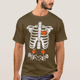 Camiseta Skeleton Baby Pregnant Xray Rib Cage for Fall Hall