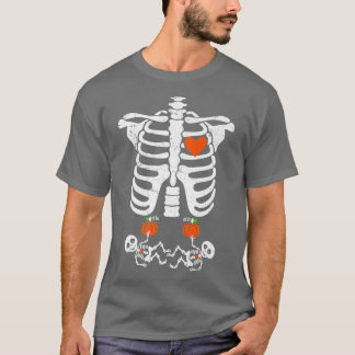 Camiseta Skeleton Baby Pregnant Xray Rib Cage for Fall Hall