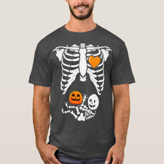 Camiseta Skeleton Baby Pregnant Xray Rib Cage for Fall Hall