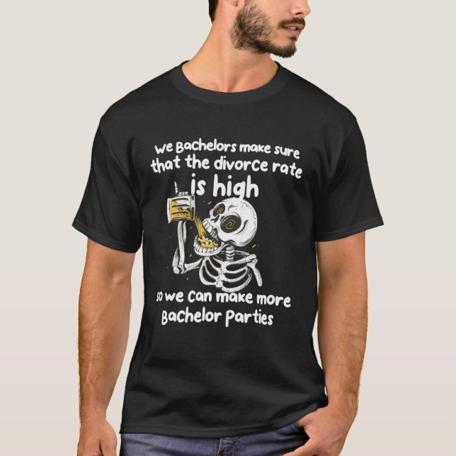 Camiseta Skeleton Bachelors Parties (Frente)