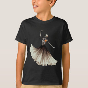 Camiseta Skeleton Ballerina Balé Dance Halloween Mulheres G