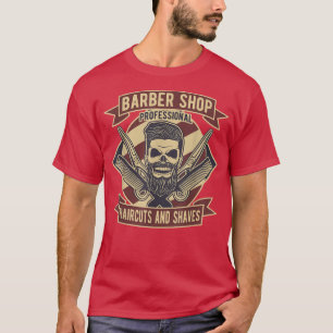 Camiseta Skeleton Barber Cortes de Cabelo e Torna Cabelo Co