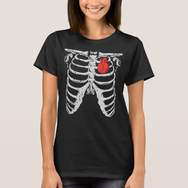Camiseta Skeleton Baseball Player Kids Beball Halloween (Frente)