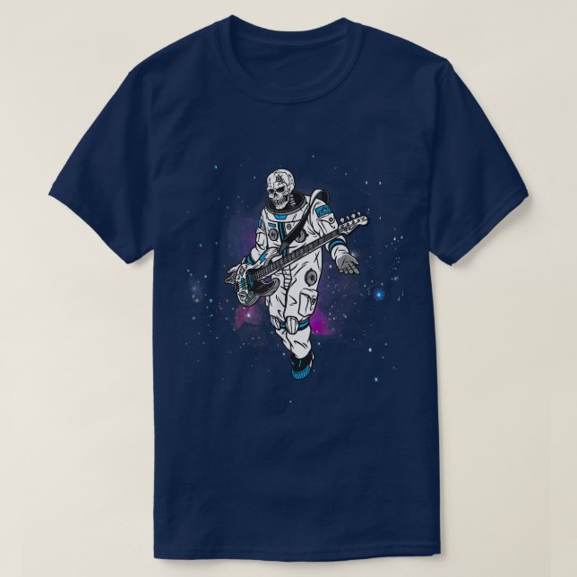 Camiseta Skeleton Bass Player 2856 (Frente do Design)