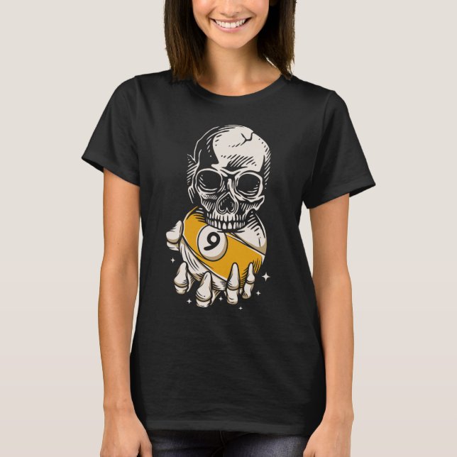 Camiseta Skeleton Billiards Ll Snooker Piscina Billiards (Frente)