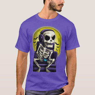 Camiseta Skeleton Boy Dia de as Bruxas engraçado Skeleton f