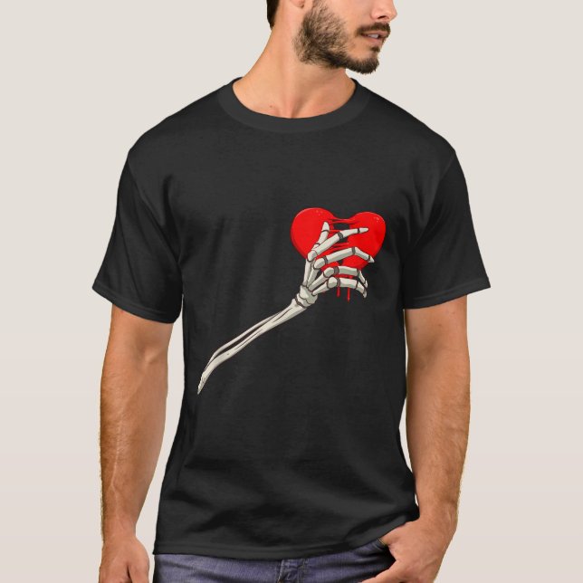 Camiseta Skeleton Broken Heart Bones Divorce Breakup Heartb (Frente)