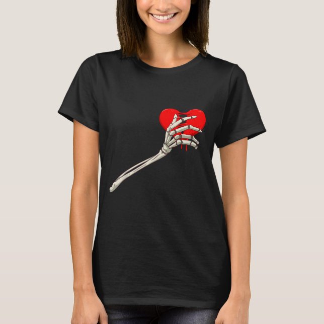 Camiseta Skeleton Broken Heart Bones Divorce Breakup Heartb (Frente)